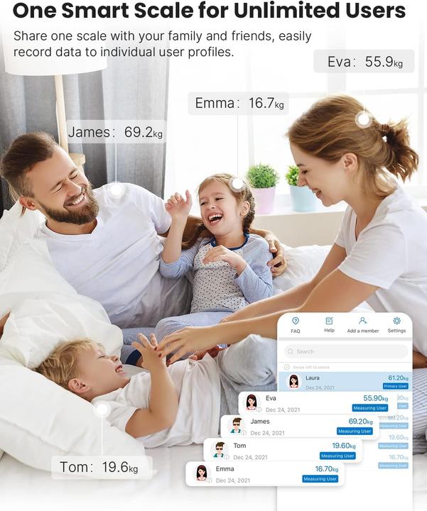 Actual product image Renpho Elis Smart Blueooth Body Scale, Black (180 kg)