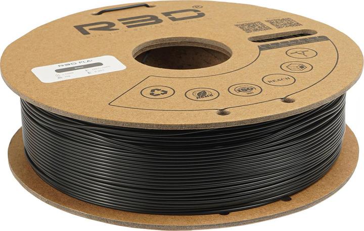 Produktbild R3D PLA+ Schwarz Filament 1.75mm 1Kg (PLA+, 1.75 mm, 1000 g, Schwarz)