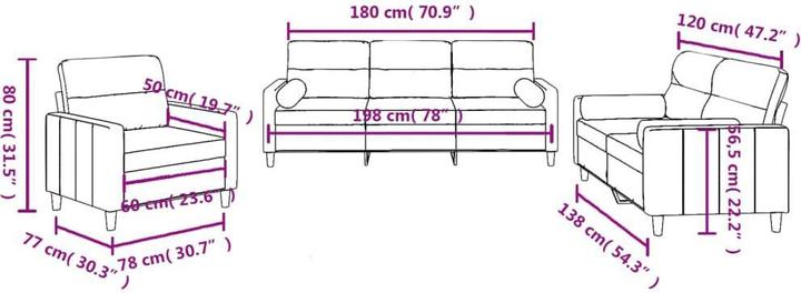 Immagine prodotto vidaXL Sofagarnitur (2 posti, 3 posti, Salotto)