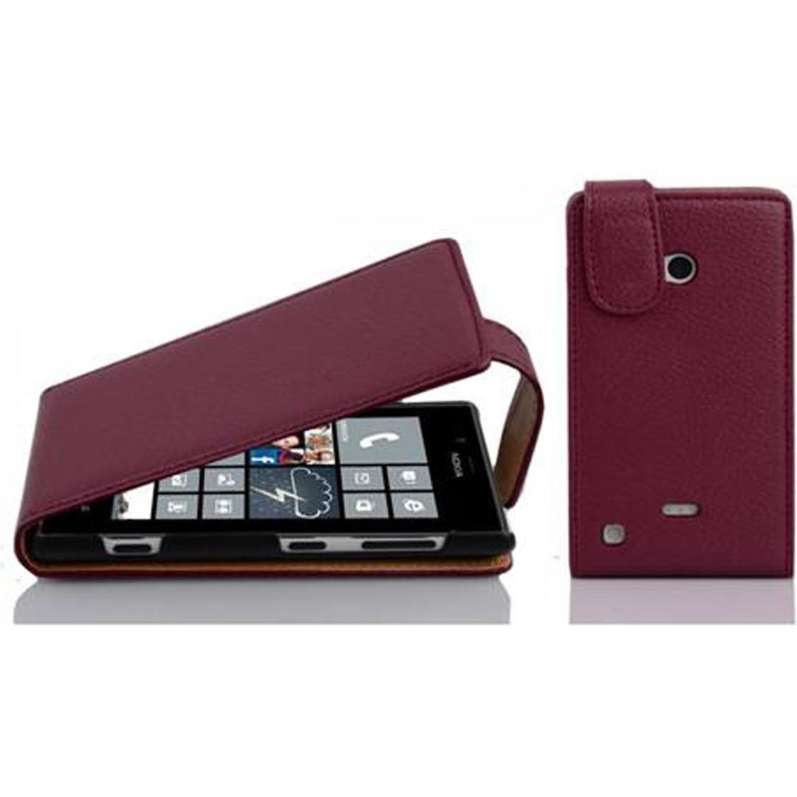 Cadorabo Flip mit Struktur Cover (Nokia Lumia 720), Smartphone Hülle, Violett