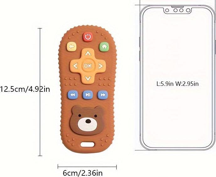 Image du produit Activity Board Jouet de dentition pour bébé en silicone en forme d'ourson, jouet de dentition pour bébé en