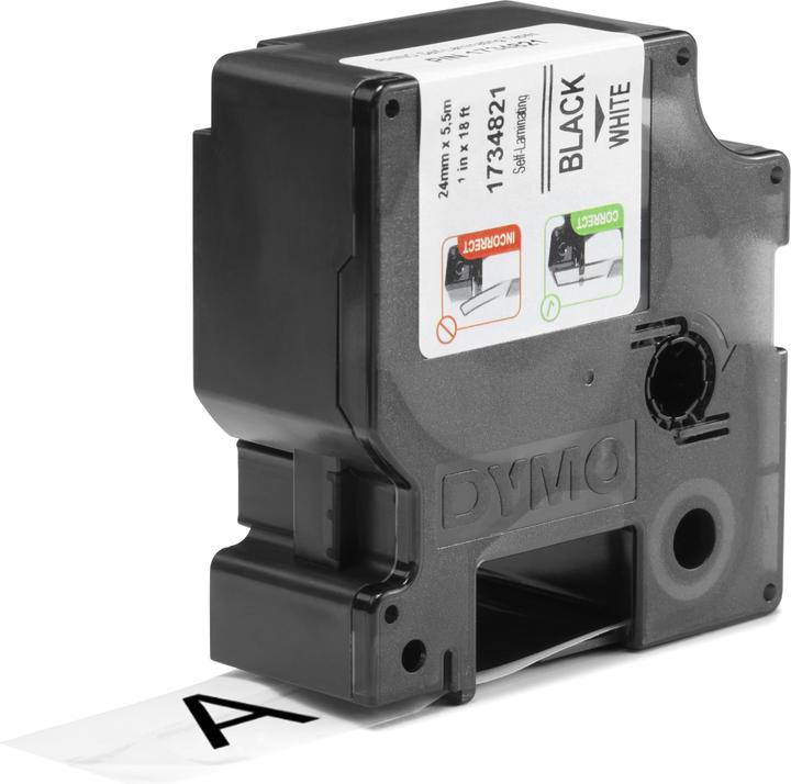 Dymo Rhino selbstlaminierendes Vinylband (2.40 cm, Weiss)