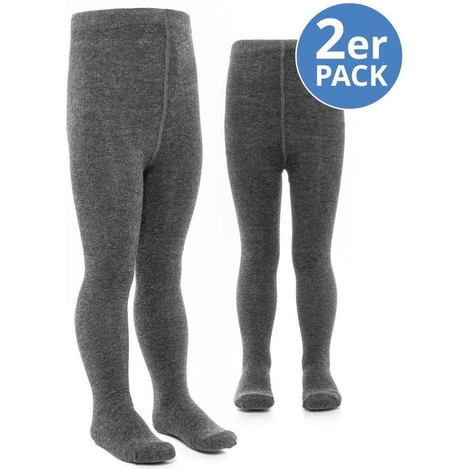 Thumbnail - La Loona, Strümpfe, LaLoona Baby-Strumpfhosen Strumpfhose 2er Pack - Dunkelgrau -, Grau, (62/68)