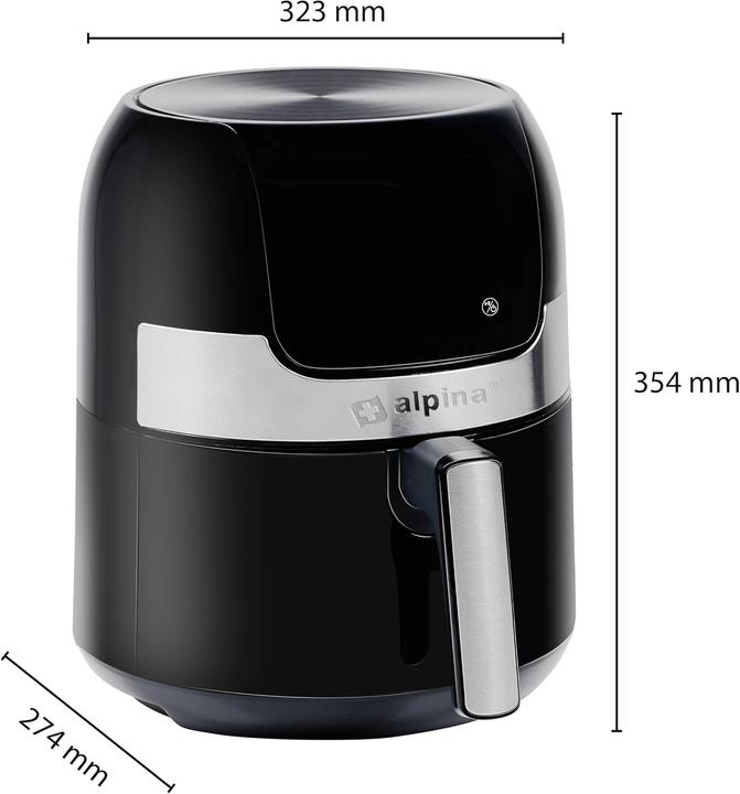 Produktbild alpina Air Fryer 230V 3.5L 1400W digi