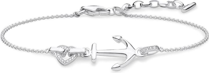 Thomas Sabo Armband Anchor with Heart (19 cm, Silber)