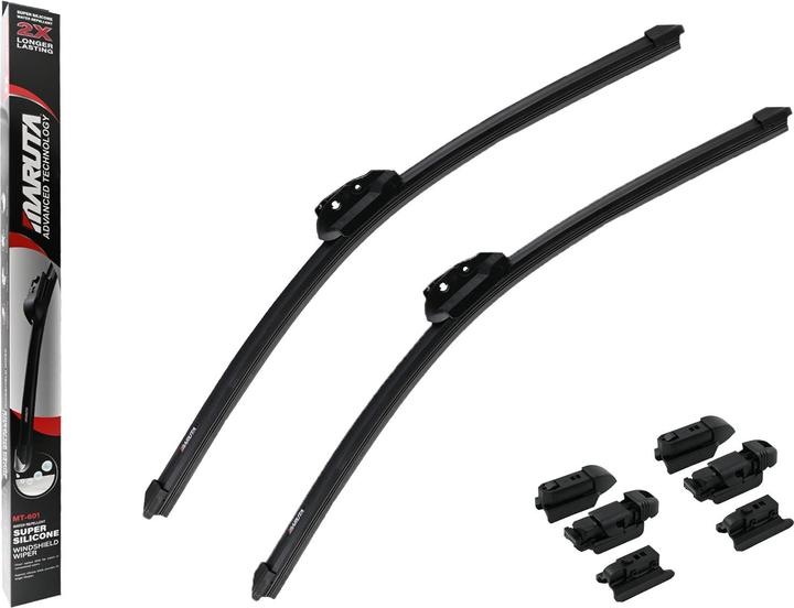 Produktbild Maruta Scheibenwischer SET 525 mm / 525 mm für Frontscheibe, Aero-dynamik optimierte Wischerblätter aus wa
