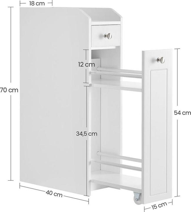 Actual product image Vasagle Chest of drawers narrow (18 x 40 x 70 cm)