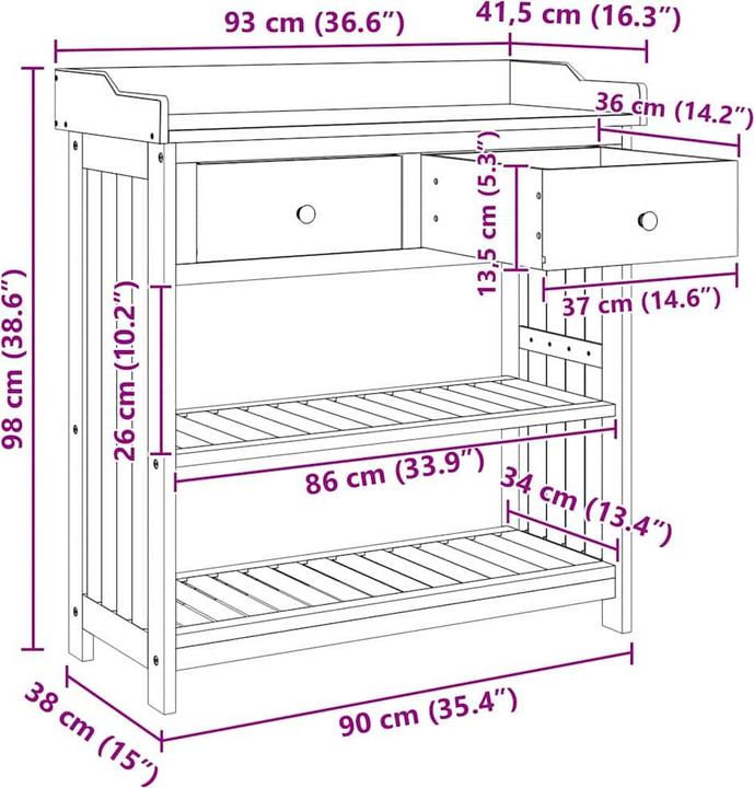 Image du produit vidaXL Garten-Schrank