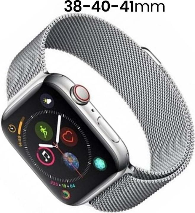 Actual product image Devia strap Elegant Milanese for Apple Watch 41mm/ 40mm/ 38mm silver (20 mm, Stainless steel, Stainless steel)