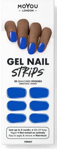 MoYou London Gel Nail Strips Cobalt (Nagellacktrockner, Cobalt)