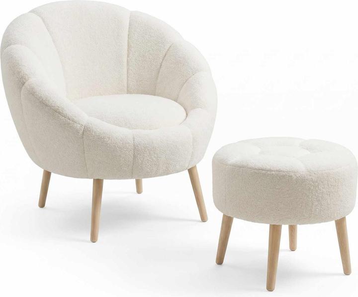 Produktbild Atelier del Sofa Lida Wing Chair & Pouffe Set (2 Pieces)