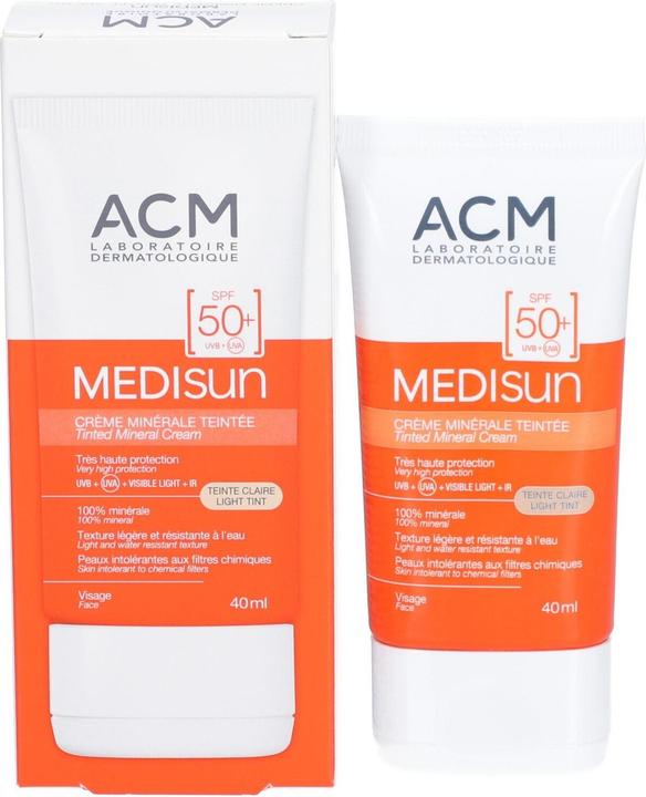 Image du produit ACM Laboratoires ACM Medisun Mineral Moisturizing and Toning Cream SPF 50+ - Light Tint, 40 ml (Crème solaire visage, SPF 50+, 40 ml, 30 g)