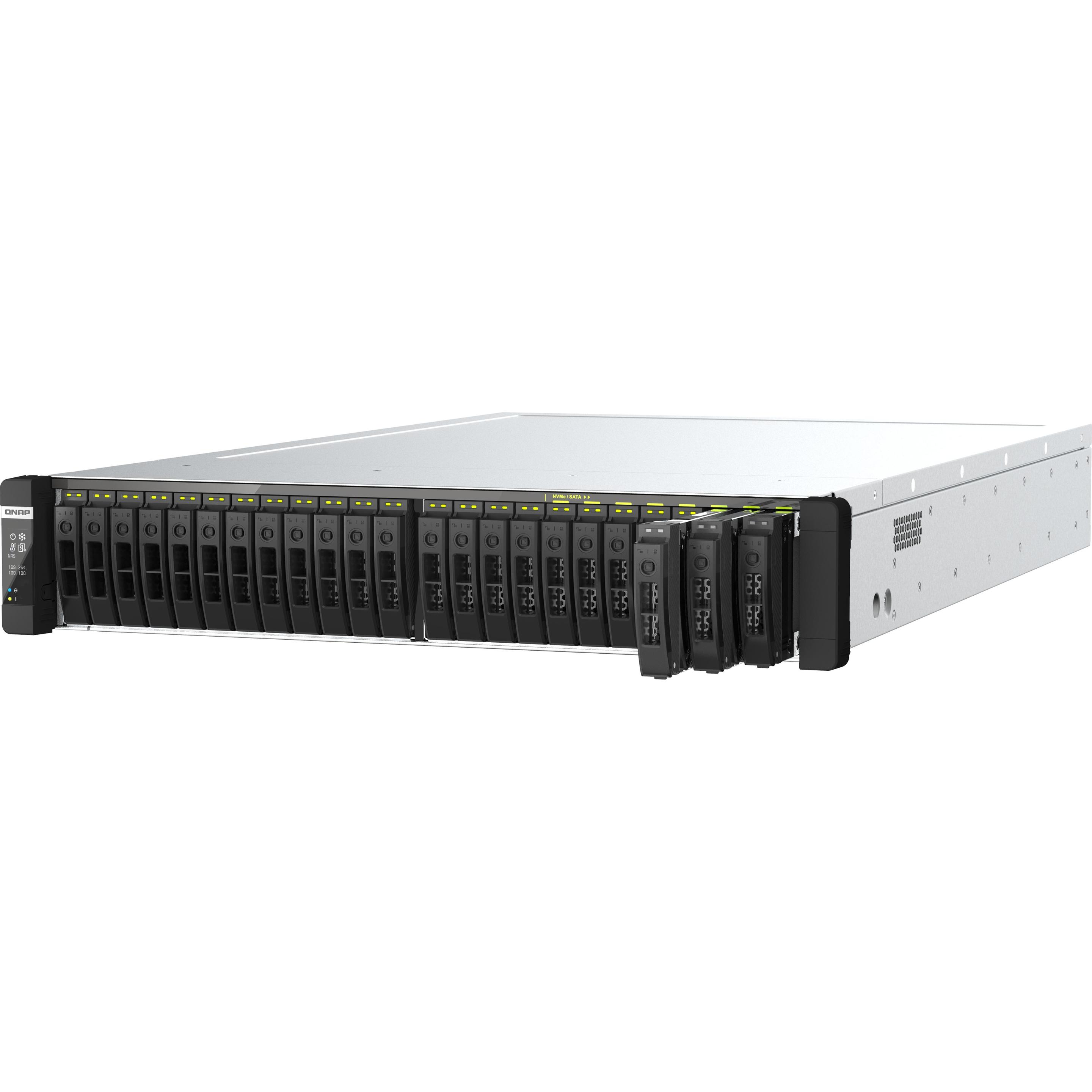 QNAP TDS-h2489FU, NAS, Rack (2U), Intel Xeon Silver, 4314, Black, Silver, NAS, Schwarz, Silber