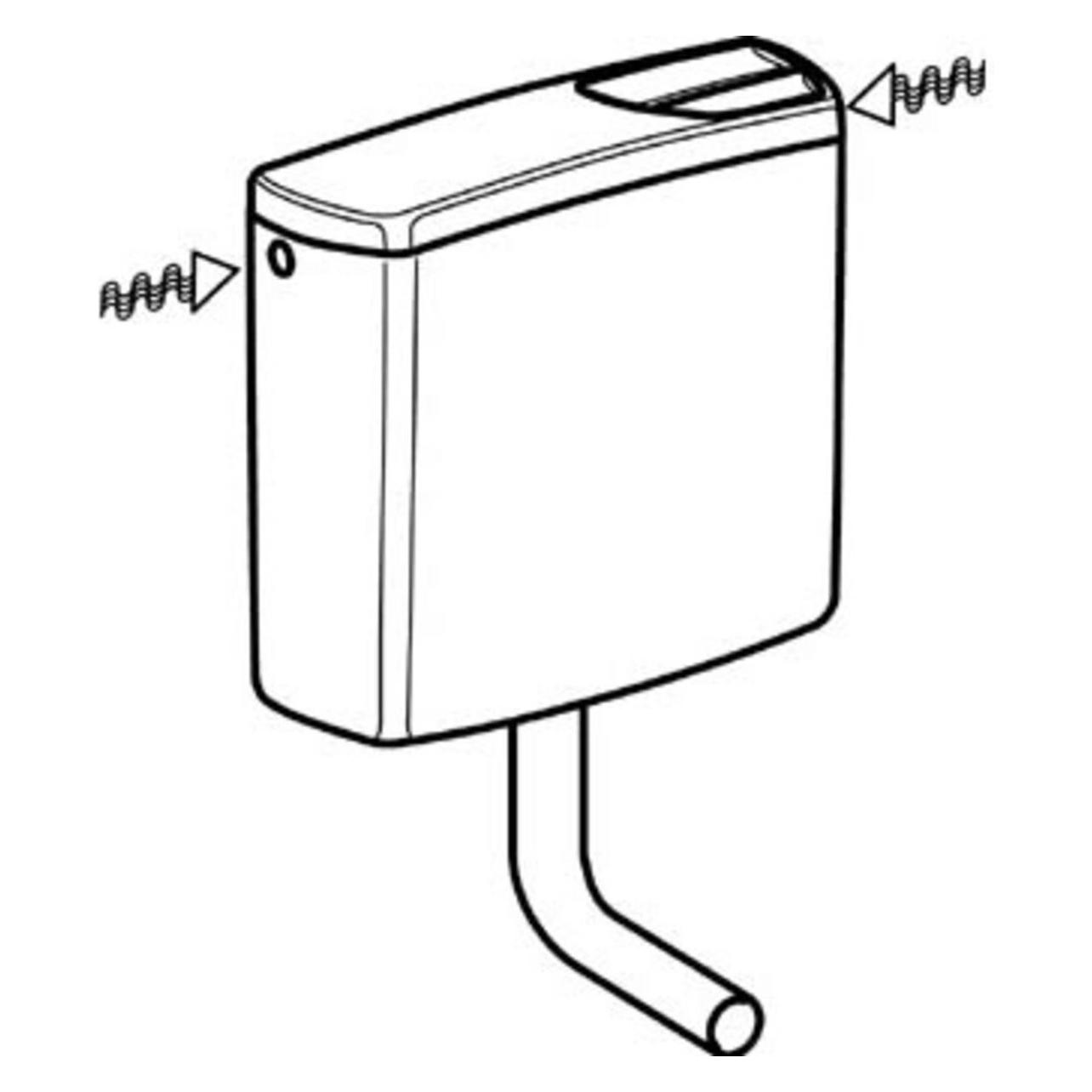 Geberit, Wc-stortbak, Twico Opbouwreservoir - Laaghangend