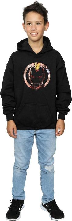Image du produit - Sweat à capuche IRON MAN MONTAGE SYMBOL - Garçon (152, 158)