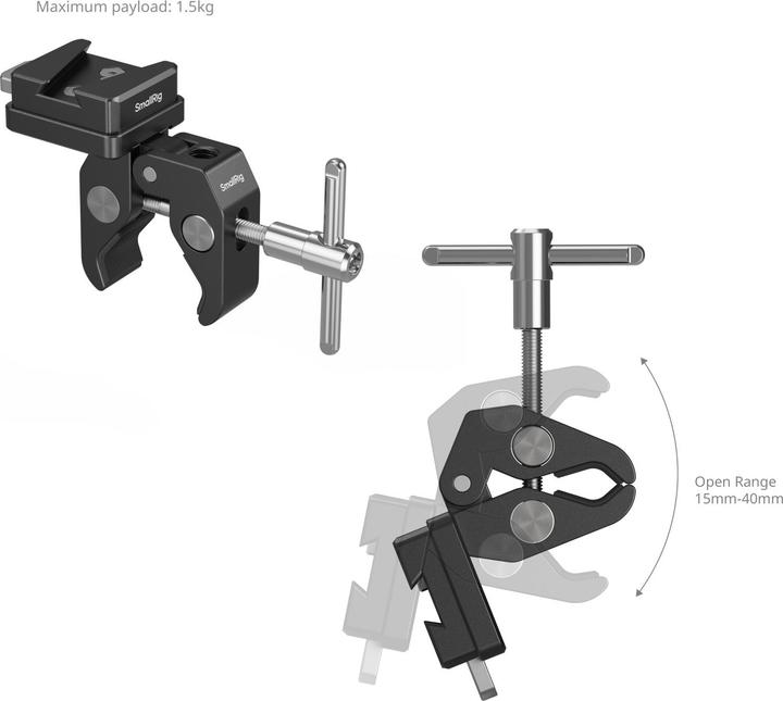 Immagine prodotto SmallRig Clamp V-Mount Crab-Shaped, Zubehörtyp: Clamp