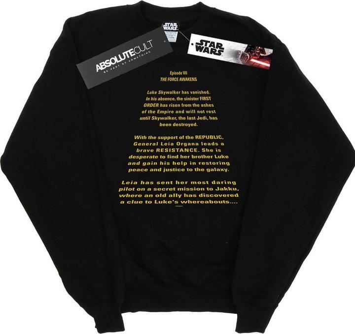 Actual product image Star Wars Mens The Force Awakens Opening Crawl Sweatshirt (XL)