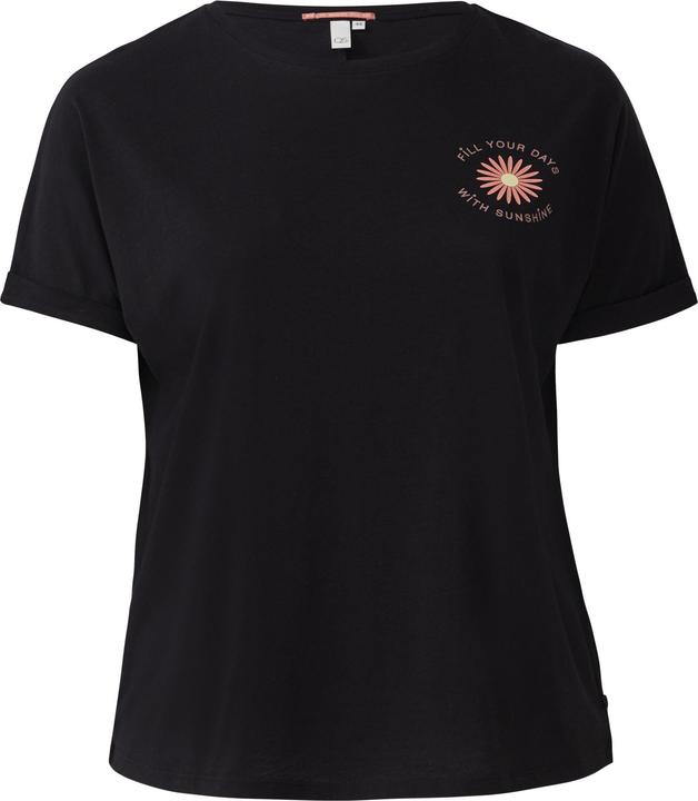 S.Oliver T-Shirt Lockeres T- Shirt mit Ärmelaufschlag und Frontprint (44)