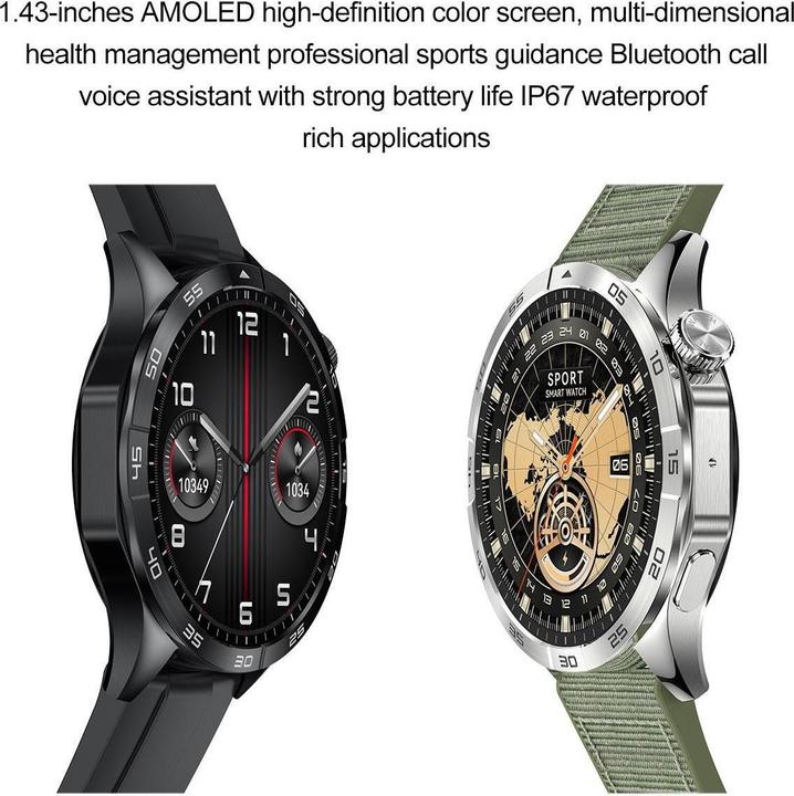 Produktbild Lemförder LEMFO HK4 1,43 Zoll AMOLED-Smartwatch (Silber)