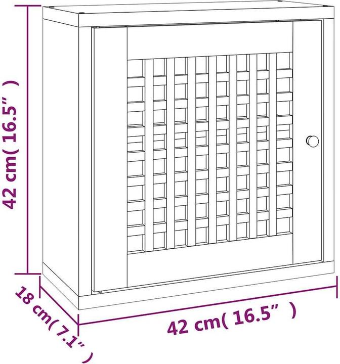 Produktbild vidaXL Wandschrank (42 x 18 x 42 cm)