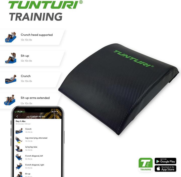 Actual product image Tunturi Ab Core Exercise Mat - Übungsmatte für Bauch und Rücken