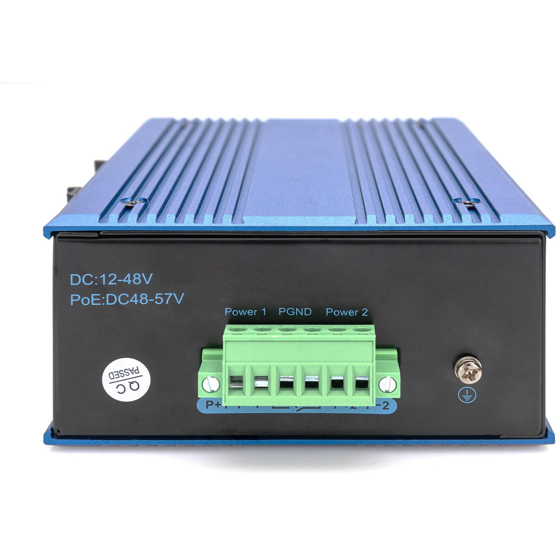 Thumbnail - Digitus 8-port 10/100/1000BASE-TX+1000Base-FX Industrial Ethernet Switch (8 Ports), Netzwerk Switch, Schwarz