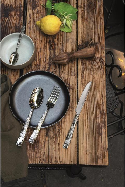 Immagine prodotto Sambonet Set di posate Jungle da 24 pezzi, argento (24 pz., Set di posate)