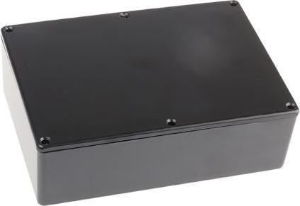 RS PRO Behuizing aluminium 172x121x56mm zwart (Huisvesting)