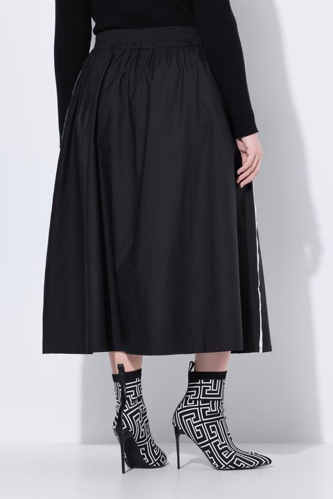Actual product image Ulla Popken Paper Touch Side Stripe A-Line Skirt (50, 52)