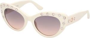 Guess GU00163 Shiny White Women's Sunglasses 54/20/140