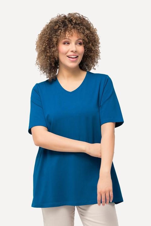 Produktbild Ulla Popken T-Shirt, A-Linie, V-Ausschnitt, Halbarm (58)