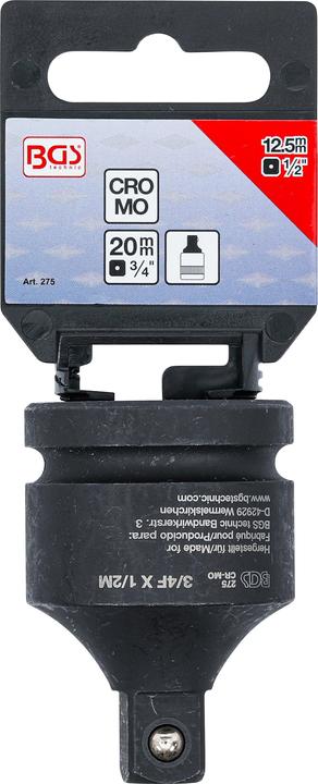 Produktbild BGS Kraft-Steckschlüssel-Adapter Innenvierkant 20 mm (3/4") - Aussenvierkant 12,5 mm (1/2") (1/2")
