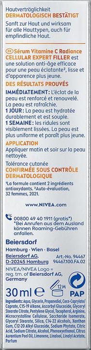 Immagine prodotto NIVEA Cellular Expert Filler Vitamin C Radiance Serum (30 ml)
