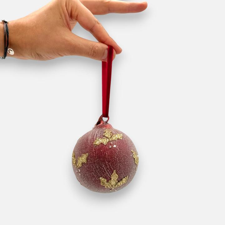 Mon Chouchou Weihnachtskugel Glas Ø8cm rot