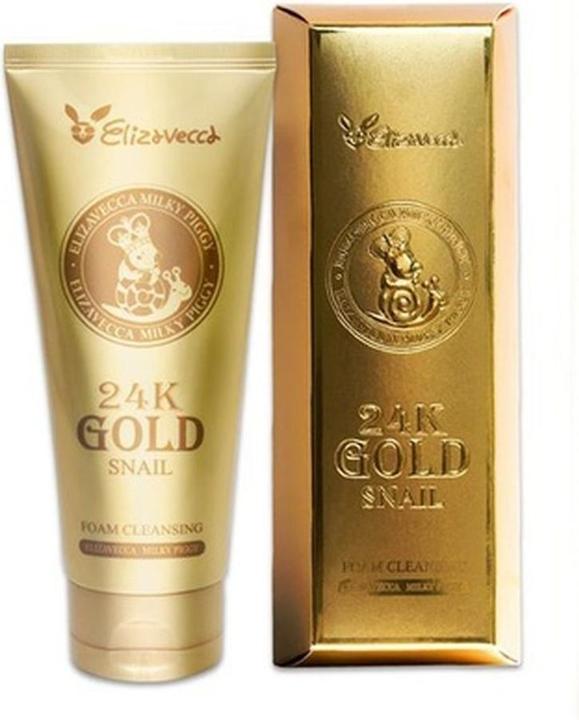 Actual product image Elizavecca Milky Piggy Gold Snail Foam Cleansing 6 Ounce (Cleansing Foam, 180 ml)