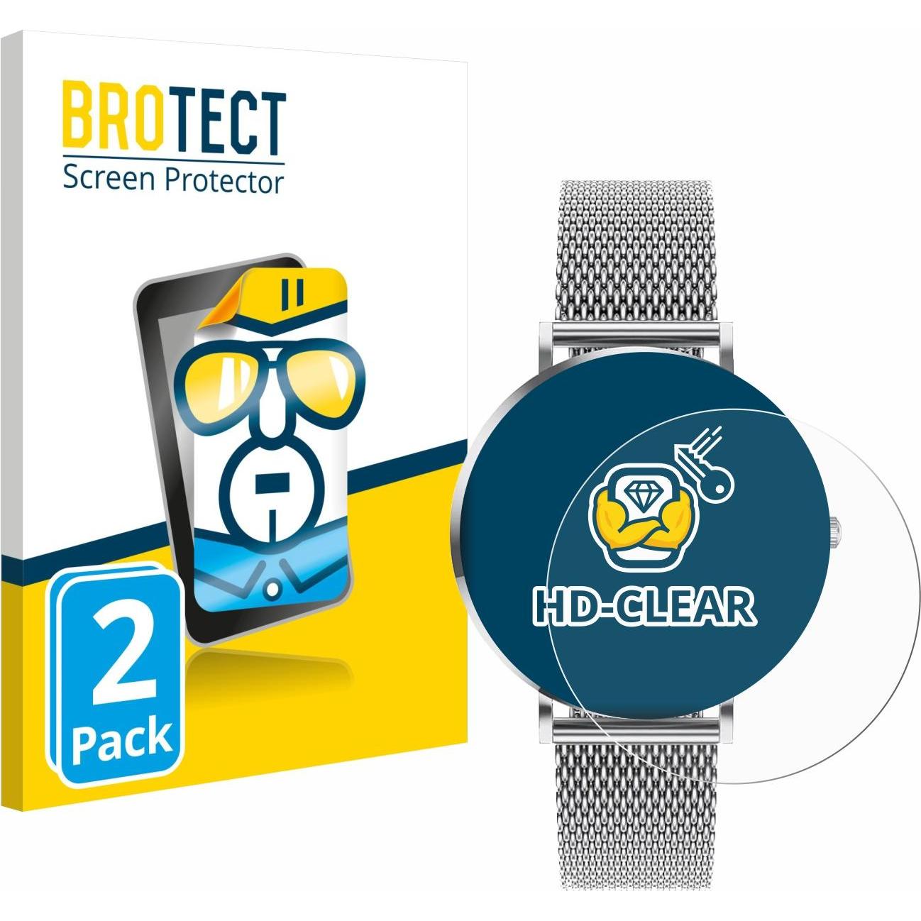 BROTECT Pellicola Trasparente, Pellicola protettiva per smartwatch, Trasparente