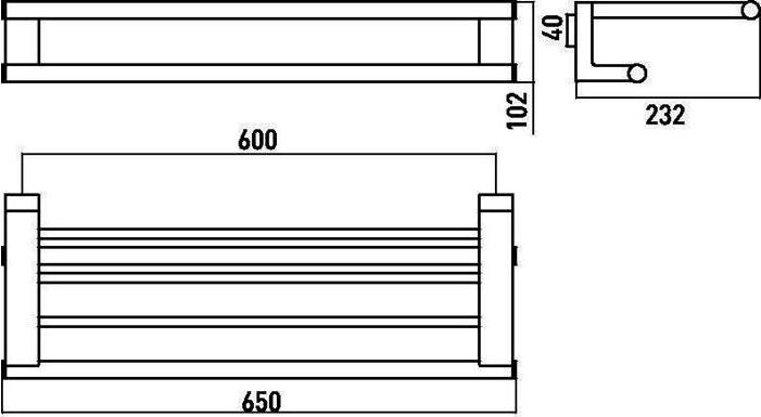 Produktbild Emco Doppelhandtuchablage SYSTEM 2 600mm chrom