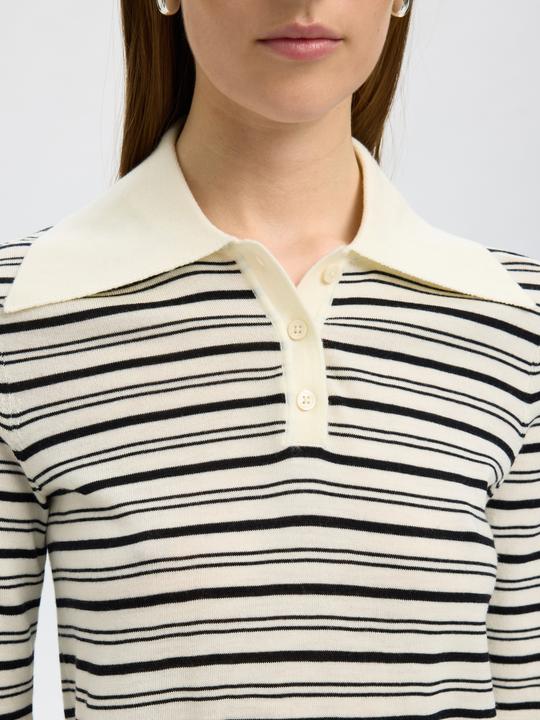 Actual product image Selected Femme 100% Merinowoll Polohemd aus Strick (M)