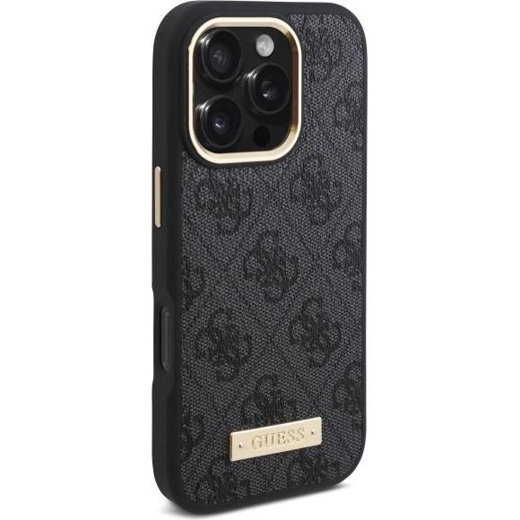 Thumbnail - Guess GUHMP16LU4GPRK iPhone 16 Pro 6.3" czarny/black hardcase 4G Logo Plate MagSafe (Apple iPhone 16 Pro), Smartphone Hü...