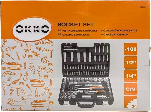 Actual product image Okko SET OF HEADS VG071 1/4 + 1/2 108 PSC.
