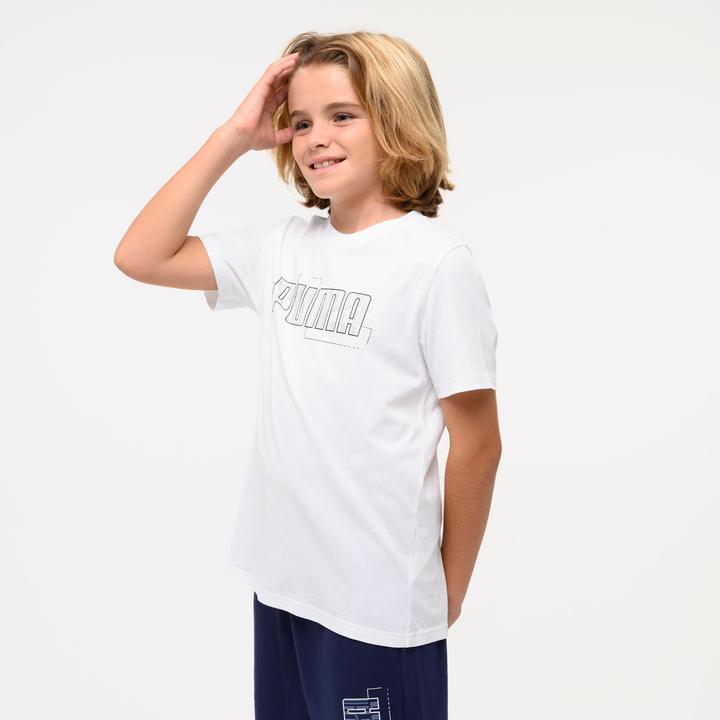 Produktbild Decathlon T-Shirt Kinder Baumwolle - Print weiss (164)