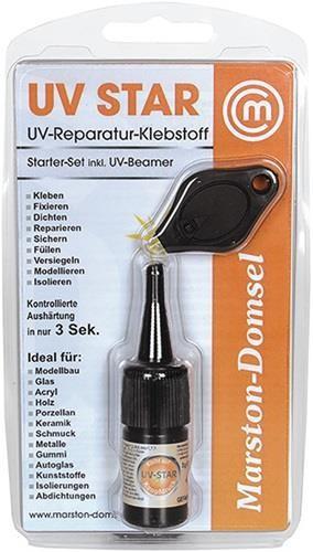Marston-Domsel UV repair adhesive MD UV-Star 3g adhesive /1 UV lamp transparent set MARSTON