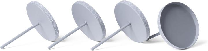 Produktbild Novaliv 4x Kerzenpick Flach 6,5 cm GRAU