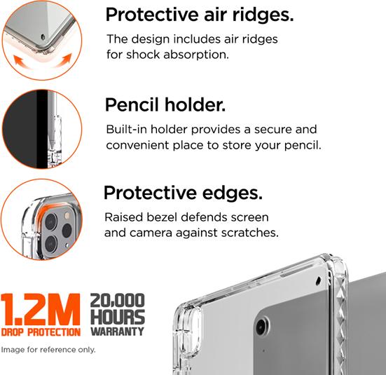 Produktbild Eiger Slim Drop Protection Case Peak 250m clear (iPad mini 2024 (7. Gen), iPad mini 2021 (6. Gen))