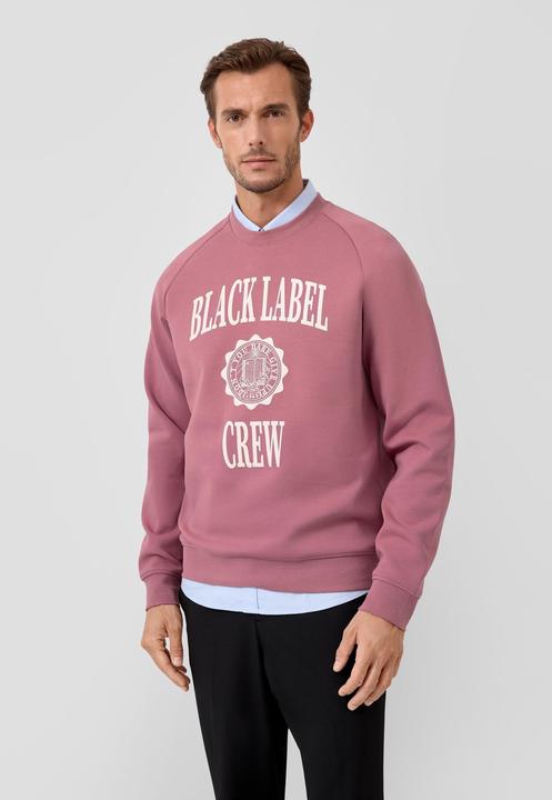 Produktbild s.Oliver Sweatshirt Scuba-Sweatshirt mit Raglanärmeln und Frontprint (M)