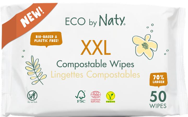 Actual product image Naty Bio-Feuchttücher XXL Sensitive unparfümiert 50 Stk (50 Piece)