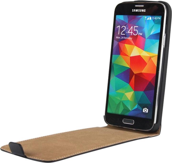 Actual product image König Design Mobile phone case (Flip) for Samsung Galaxy S5 mini (SM G800) black (Samsung Galaxy S5 Mini)