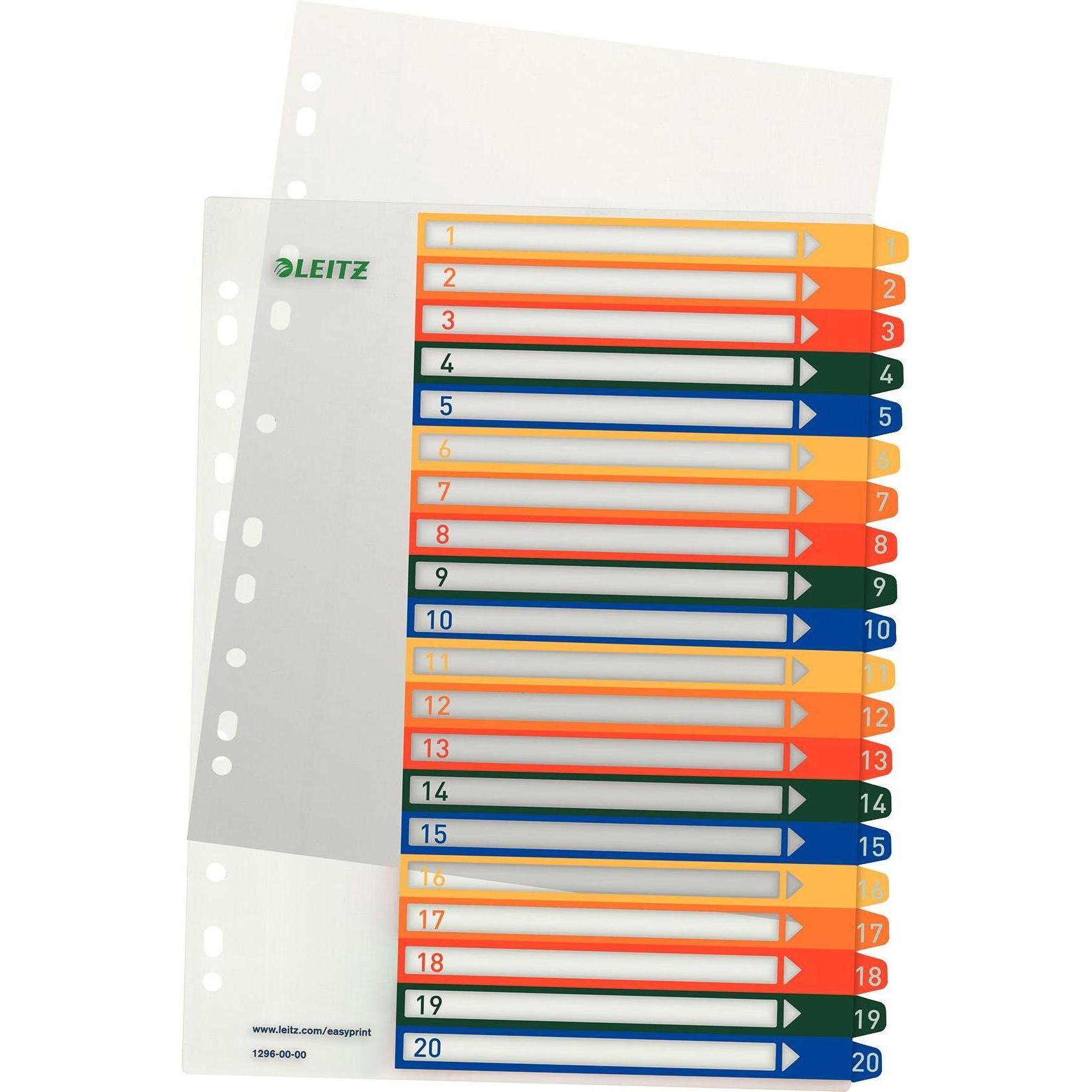 Leitz, Ordner Zubehör, PC-beschriftbares Register