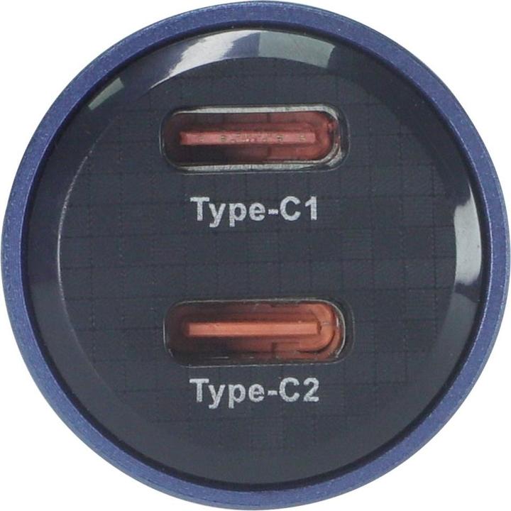 Actual product image Qualo Auto charger car charger 2x USB-C very powerful for laptop smartphone 90W