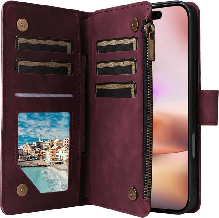 Actual product image Cover-Discount iPhone 16 Plus - Wallet case with lanyard (Apple iPhone 16 Plus)